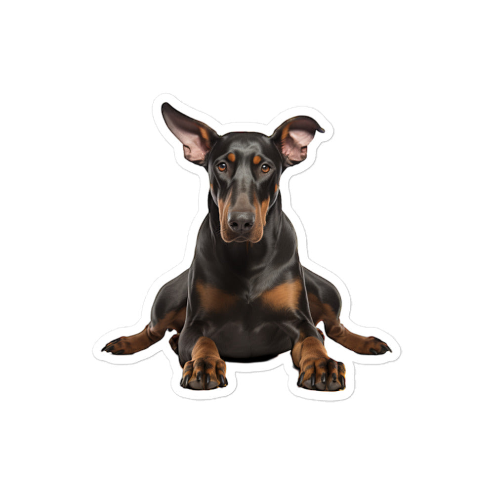 Doberman Sticker - Stickerfy.ai