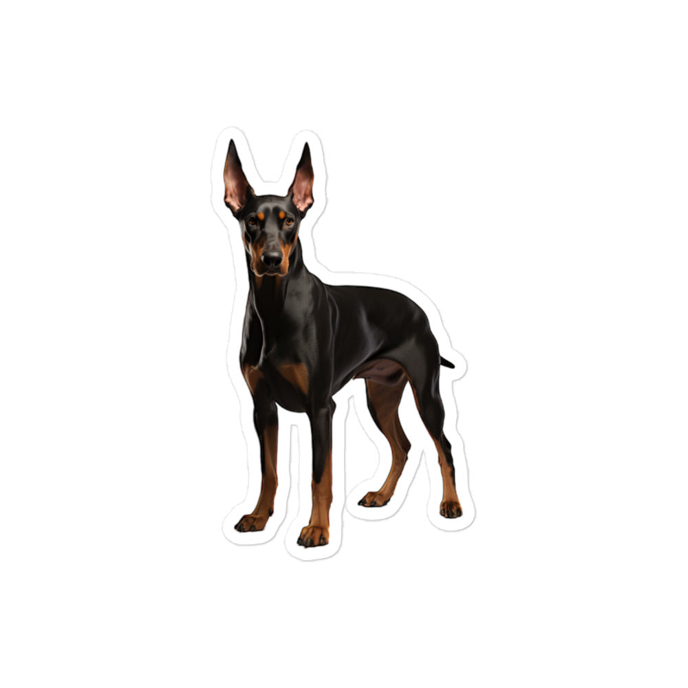 Doberman Sticker - Stickerfy.ai