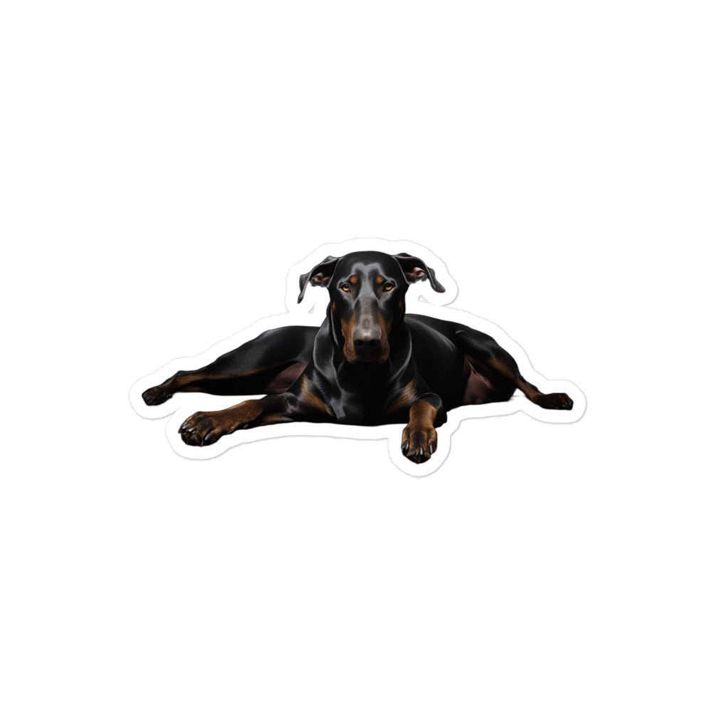 Doberman Sticker - Stickerfy.ai