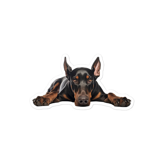 Doberman Sticker - Stickerfy.ai