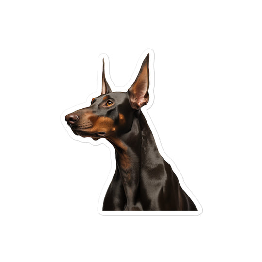 Doberman Sticker - Stickerfy.ai
