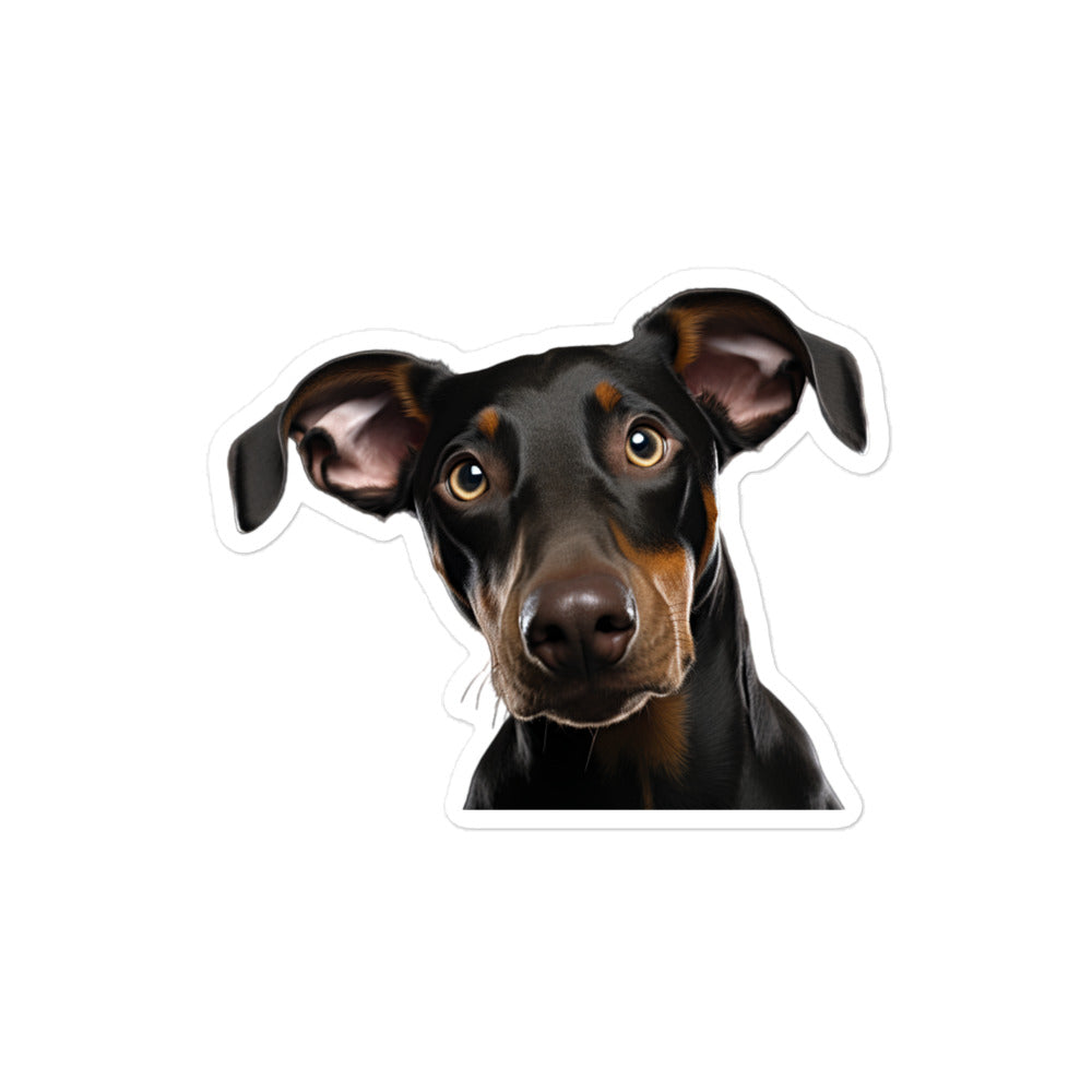 Doberman Sticker - Stickerfy.ai