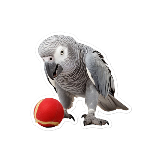 African Grey Parrot Sticker - Stickerfy.ai