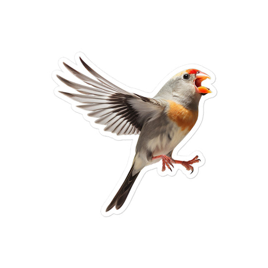 Zebra Finch Sticker - Stickerfy.ai