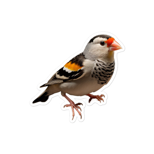 Zebra Finch Sticker - Stickerfy.ai