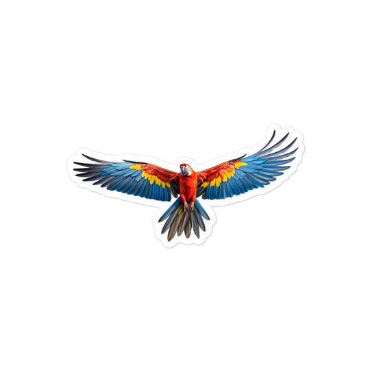 Scarlet Macaw Sticker - Stickerfy.ai