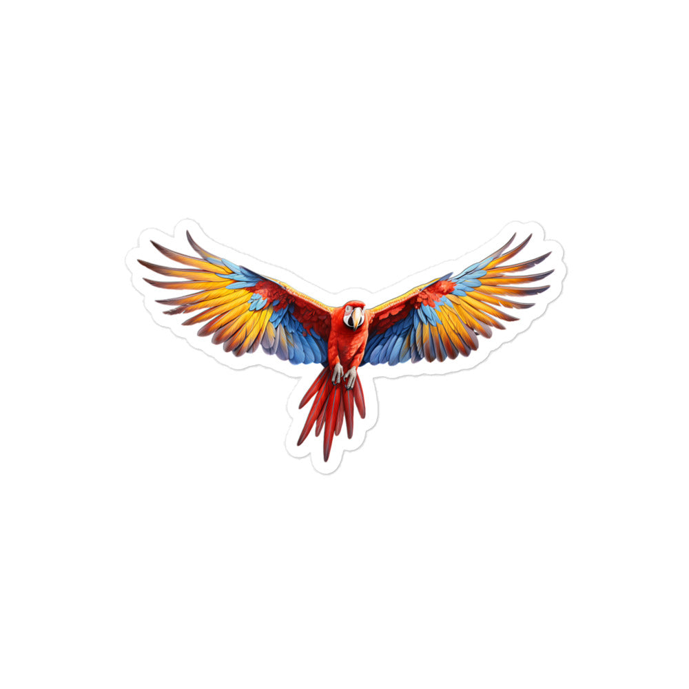 Scarlet Macaw Sticker - Stickerfy.ai