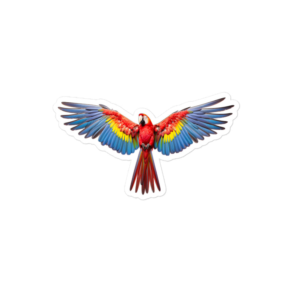 Scarlet Macaw Sticker - Stickerfy.ai