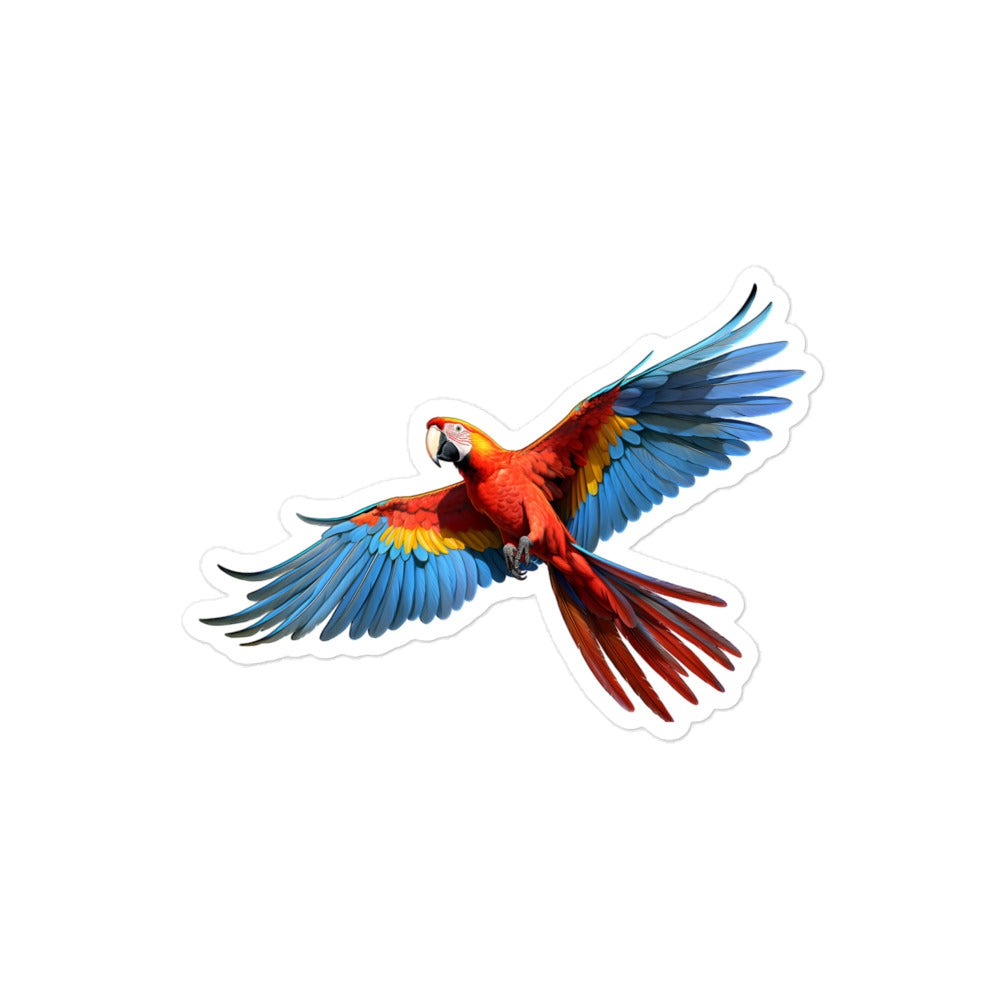 Scarlet Macaw Sticker - Stickerfy.ai