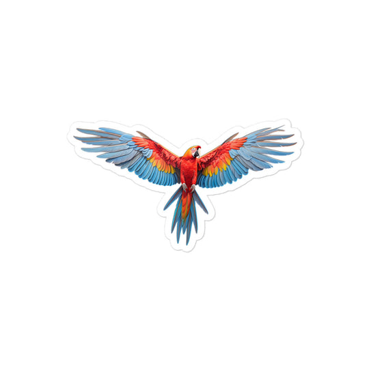 Scarlet Macaw Sticker - Stickerfy.ai