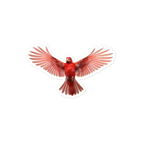 Red Factor Canary Sticker - Stickerfy.ai