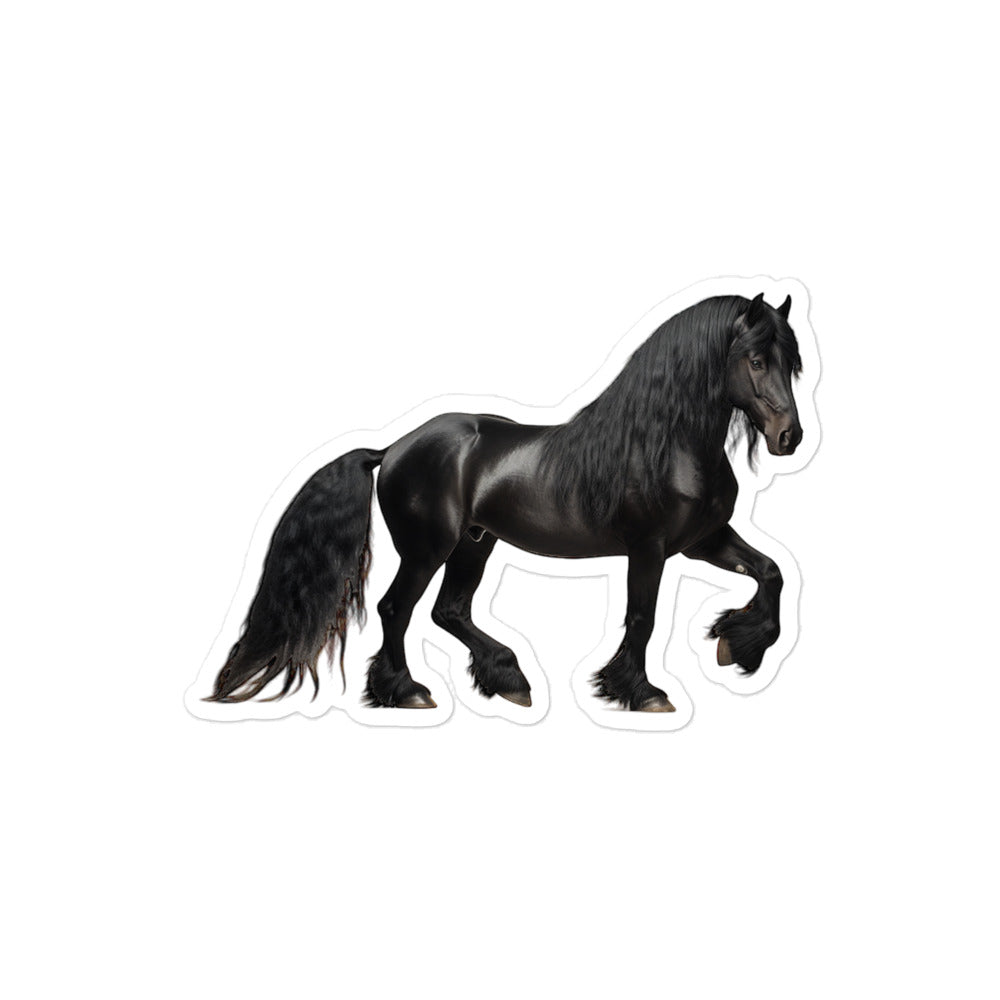 Friesian Horse Sticker - Stickerfy.ai