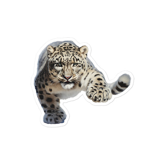 Snow Leopard Sticker - Stickerfy.ai