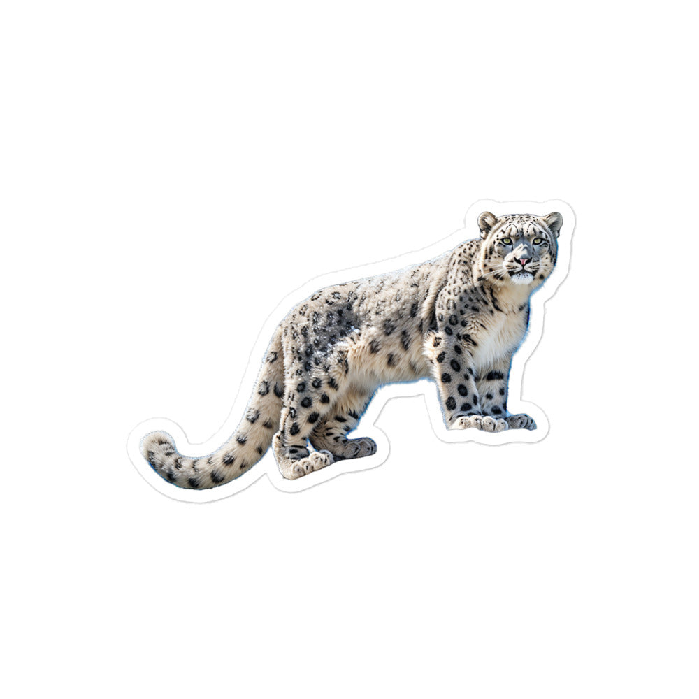 Snow Leopard Sticker - Stickerfy.ai