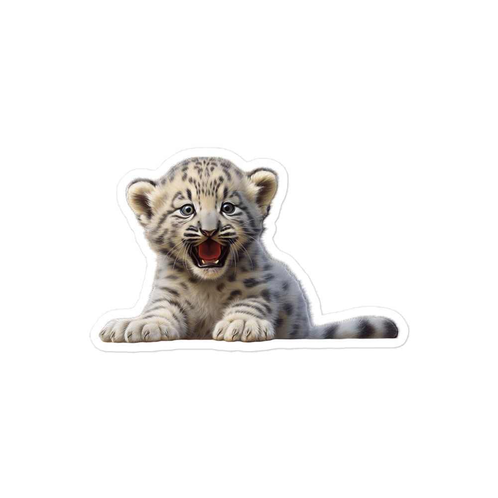 Snow Leopard Sticker - Stickerfy.ai