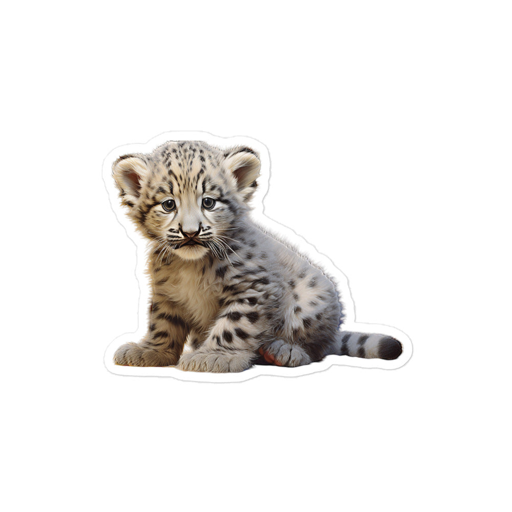 Snow Leopard Sticker - Stickerfy.ai