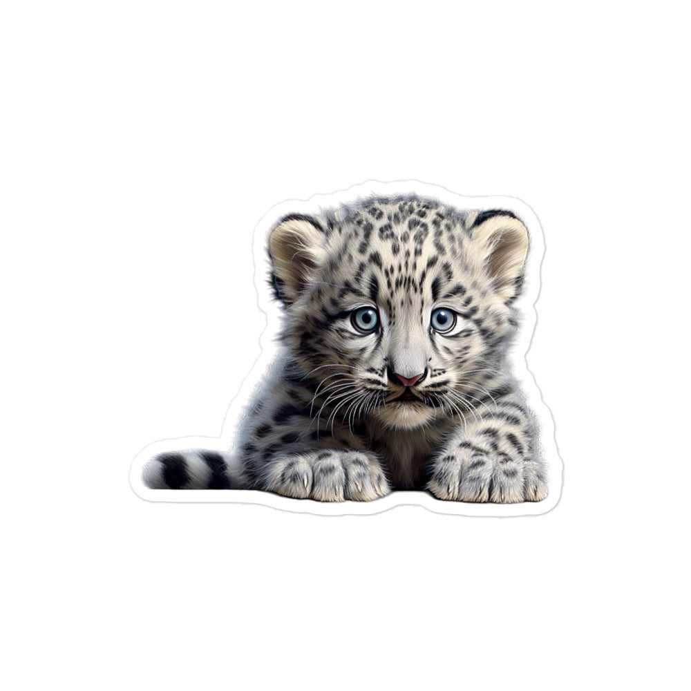 Snow Leopard Sticker - Stickerfy.ai