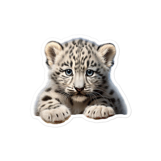 Snow Leopard Sticker - Stickerfy.ai