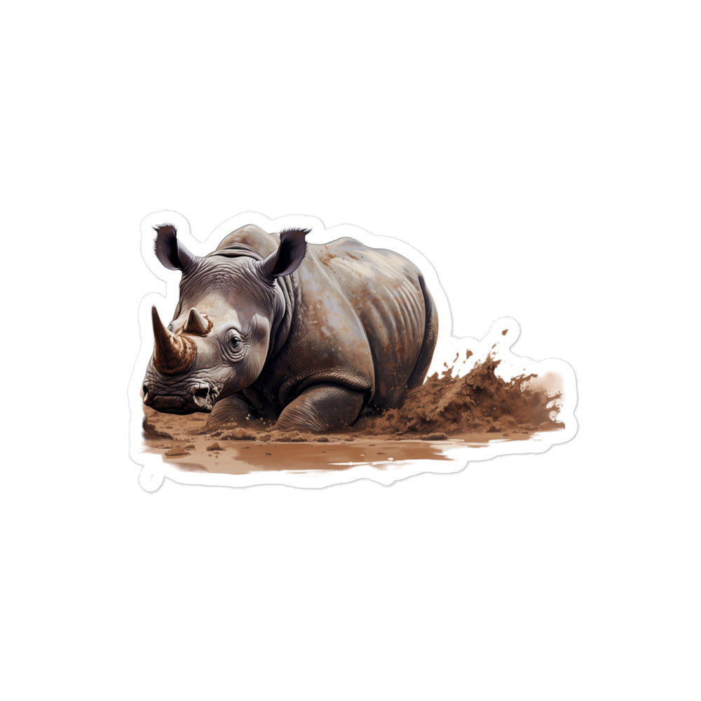 Black Rhinoceros Sticker