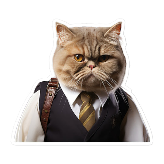 Exotic Shorthair Transit Operator Sticker - Stickerfy.ai