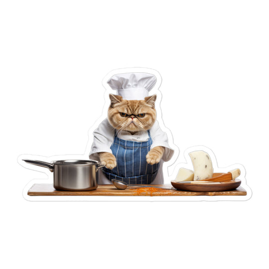 Exotic Shorthair Chef Sticker - Stickerfy.ai