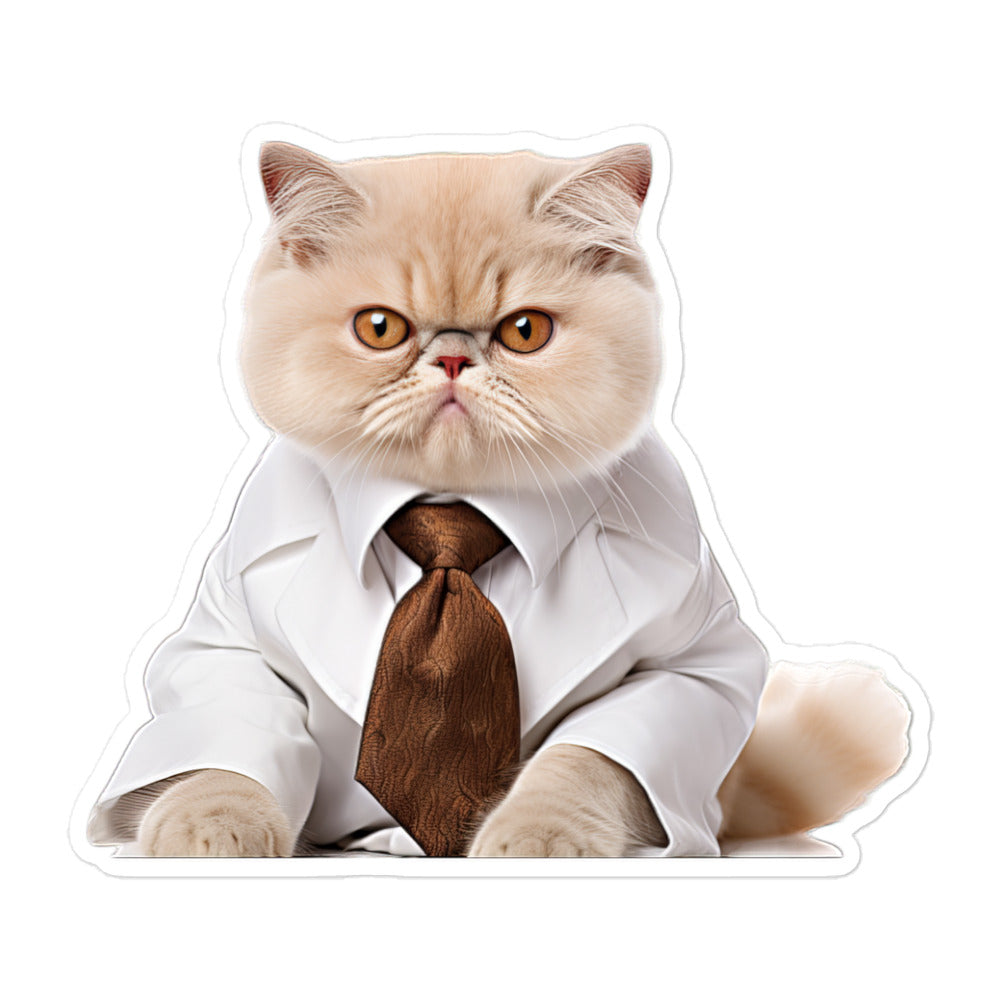 Exotic Shorthair Sales Consultant Sticker - Stickerfy.ai