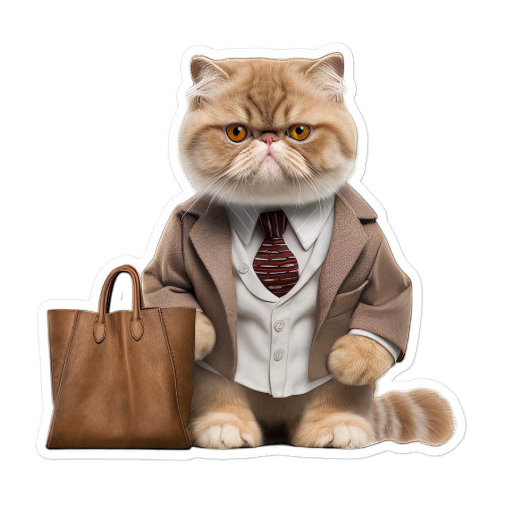 Exotic Shorthair Sales Consultant Sticker - Stickerfy.ai