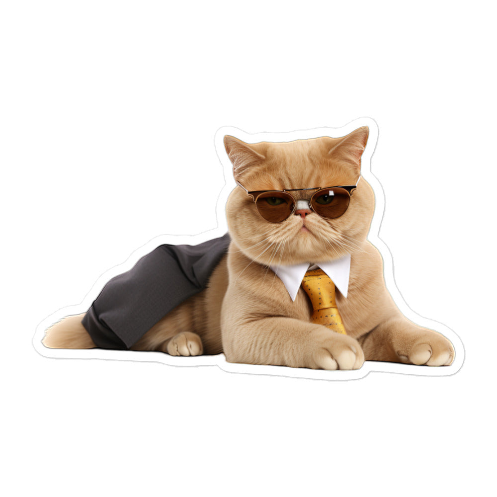 Exotic Shorthair Sales Consultant Sticker - Stickerfy.ai