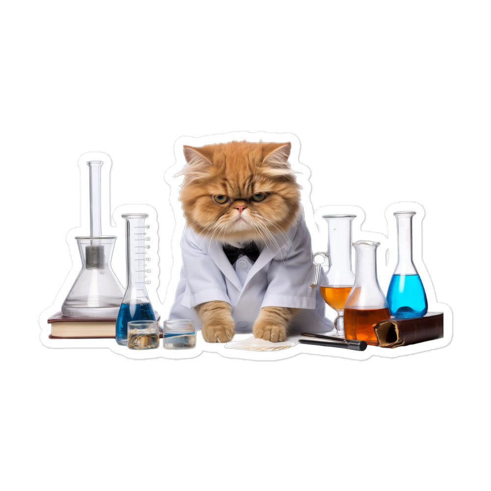 Exotic Shorthair Pharmacist Sticker - Stickerfy.ai