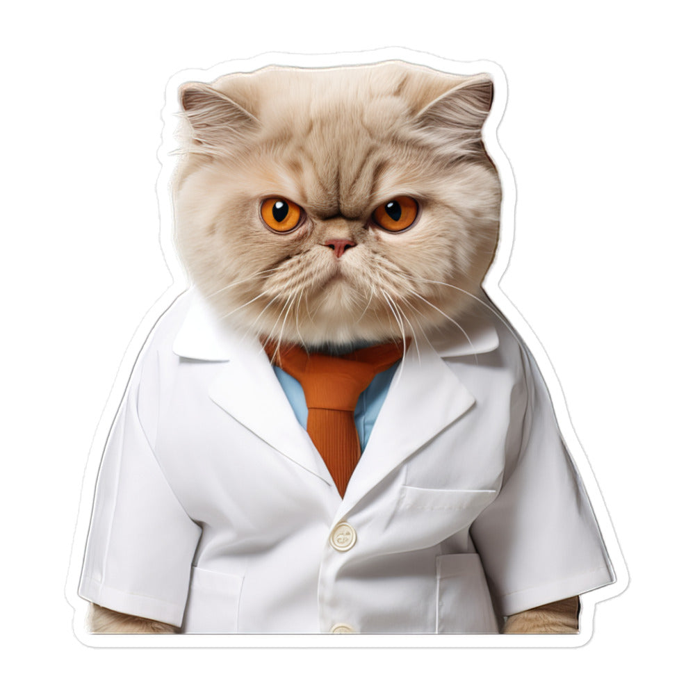 Exotic Shorthair Pharmacist Sticker - Stickerfy.ai