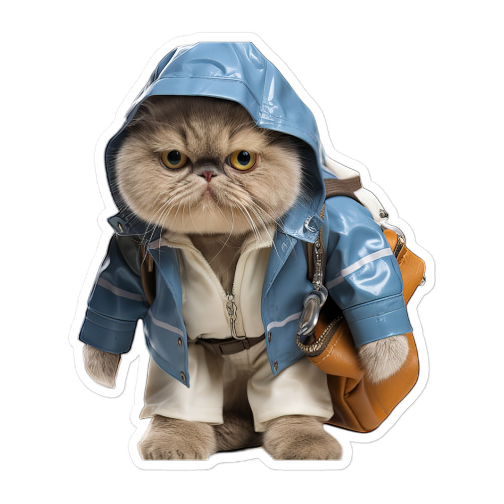 Exotic Shorthair Mail Carrier Sticker - Stickerfy.ai