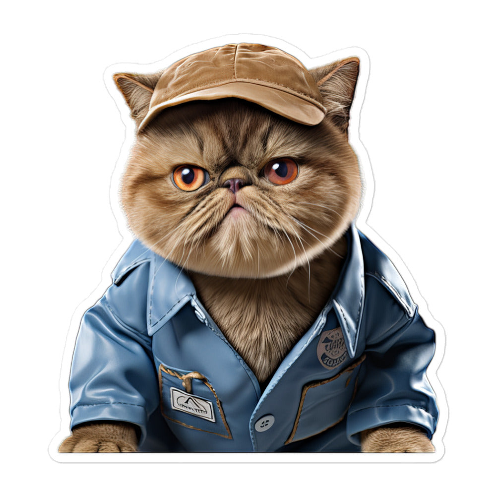 Exotic Shorthair Mail Carrier Sticker - Stickerfy.ai