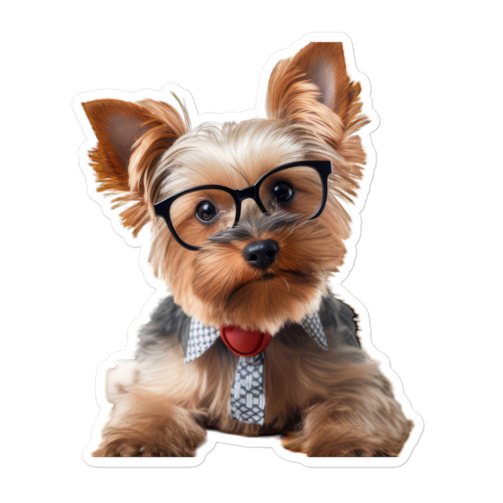 Yorkshire Terrier Student Sticker - Stickerfy.ai