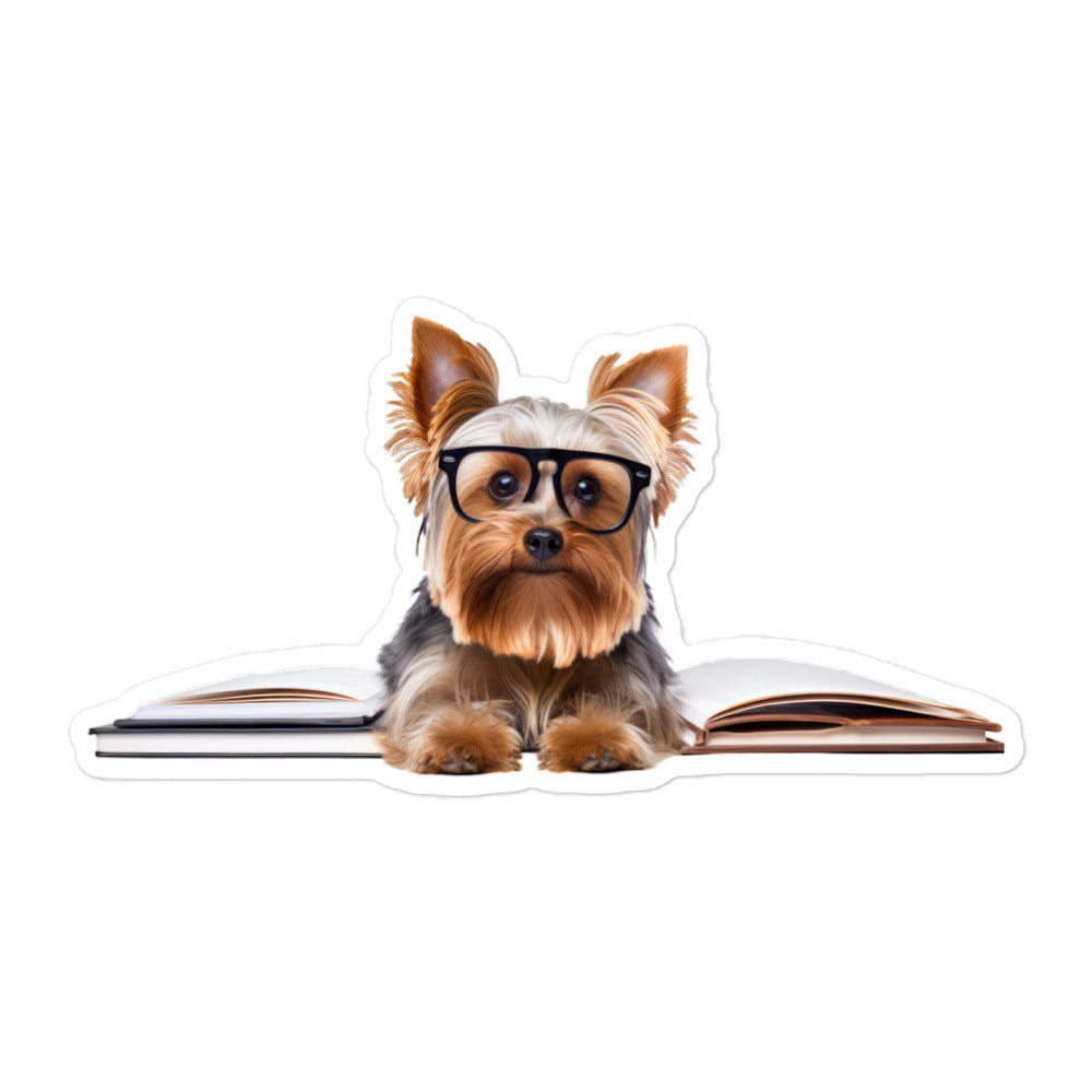 Yorkshire Terrier Student Sticker - Stickerfy.ai