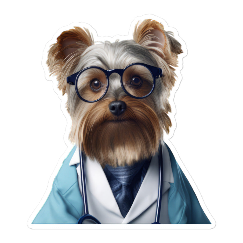 Yorkshire Terrier Doctor Sticker - Stickerfy.ai