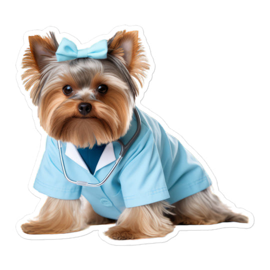 Yorkshire Terrier Doctor Sticker - Stickerfy.ai