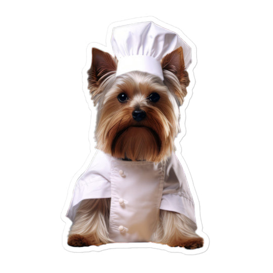 Yorkshire Terrier Chef Sticker - Stickerfy.ai