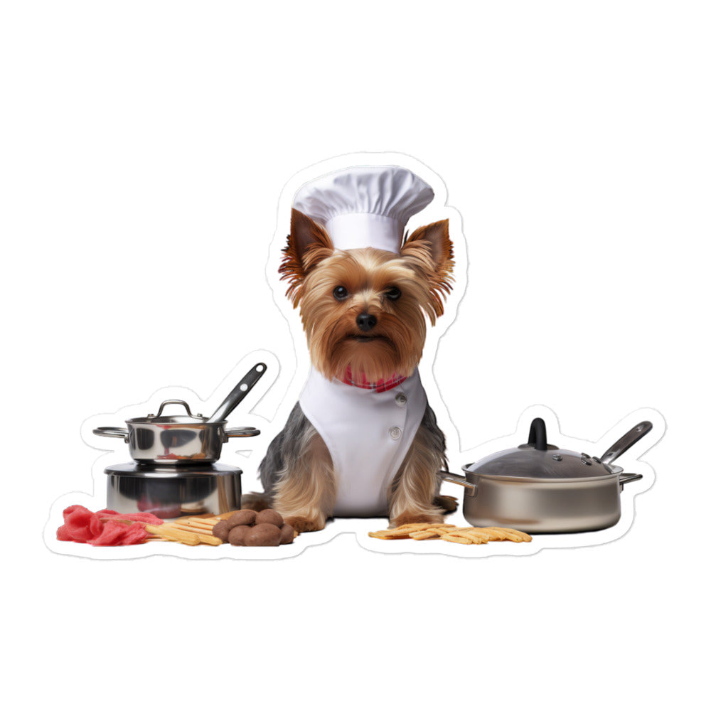 Yorkshire Terrier Chef Sticker - Stickerfy.ai