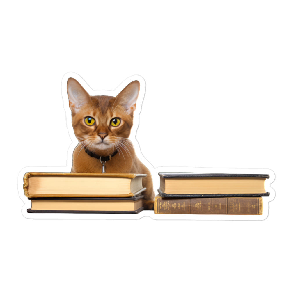 Abyssinian Student Sticker - Stickerfy.ai