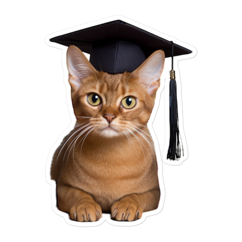 Abyssinian Student Sticker - Stickerfy.ai