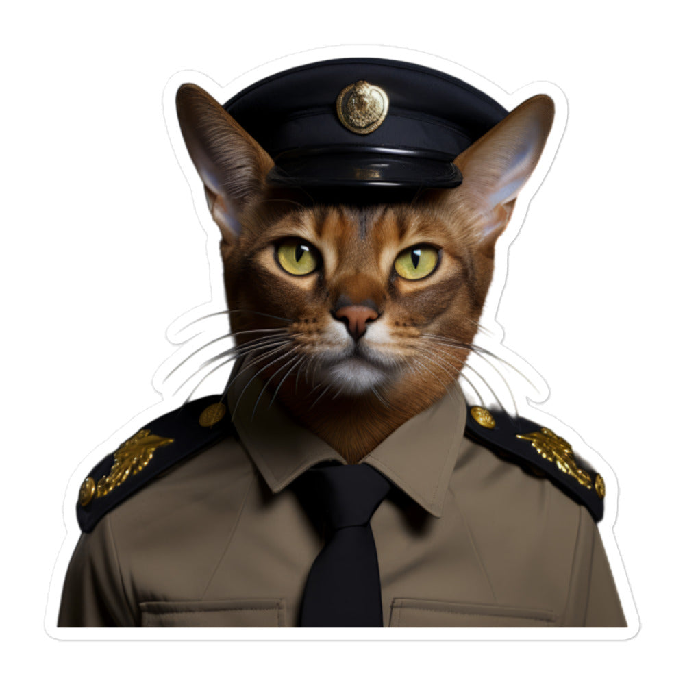 Abyssinian Security Officer Sticker - Stickerfy.ai