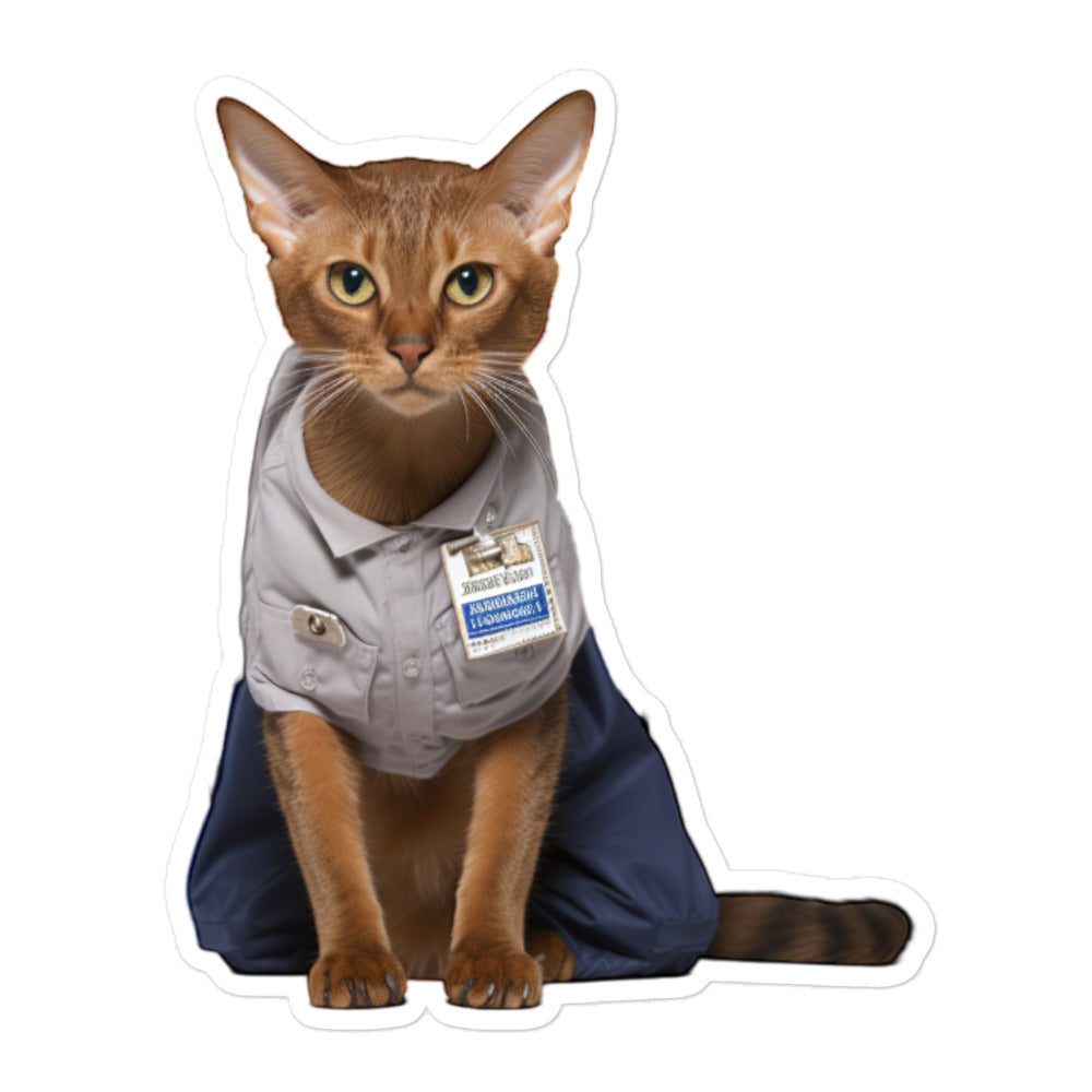 Abyssinian Mail Carrier Sticker - Stickerfy.ai