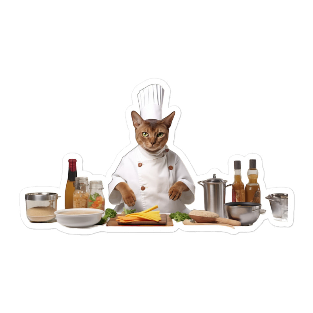 Abyssinian Chef Sticker - Stickerfy.ai