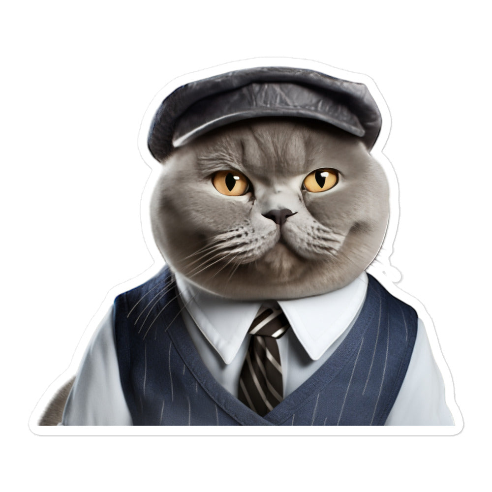 British Shorthair Transit Operator Sticker - Stickerfy.ai