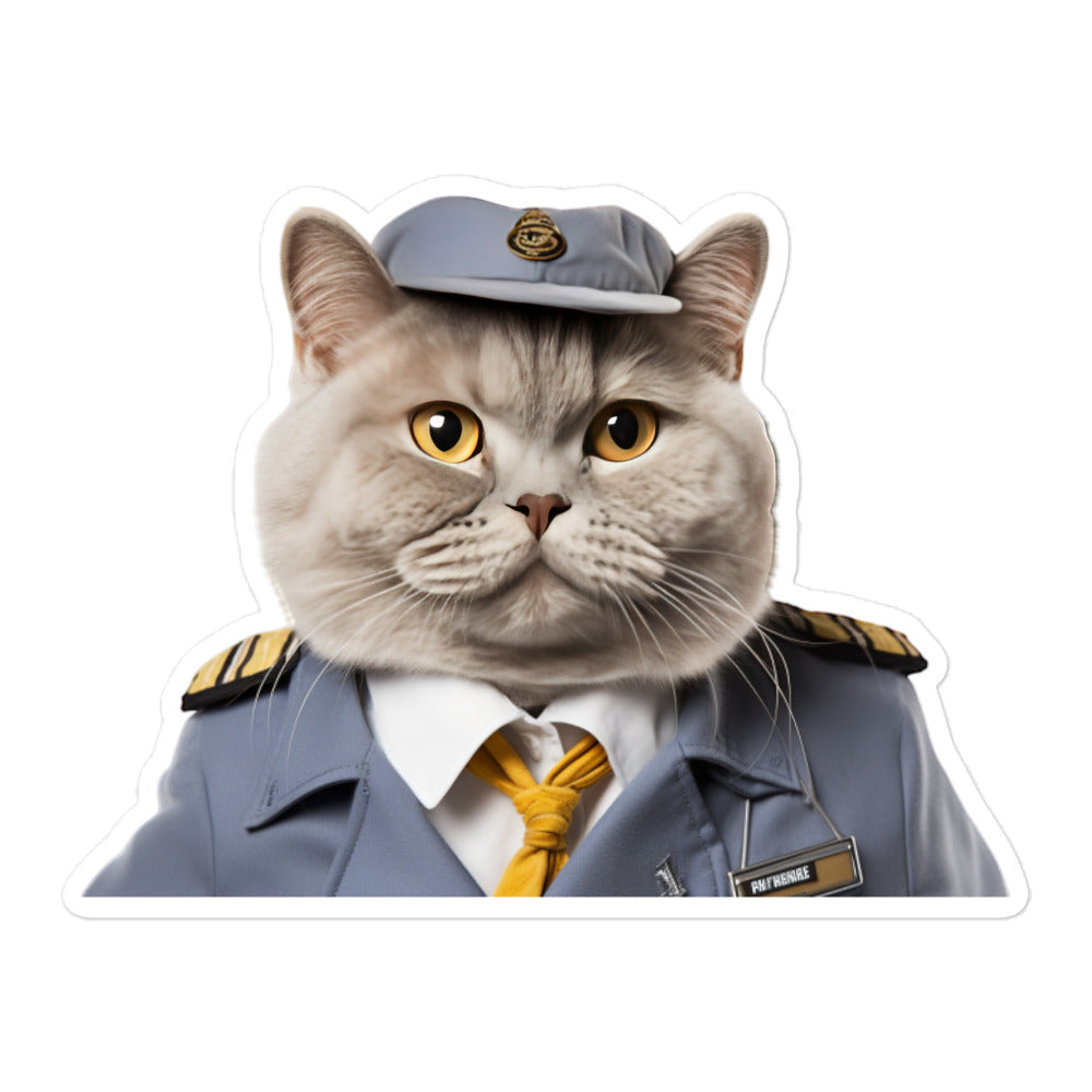 British Shorthair Transit Operator Sticker - Stickerfy.ai