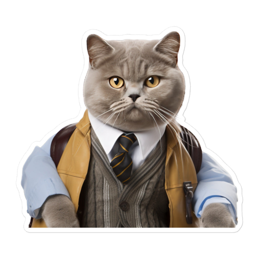 British Shorthair Transit Operator Sticker - Stickerfy.ai