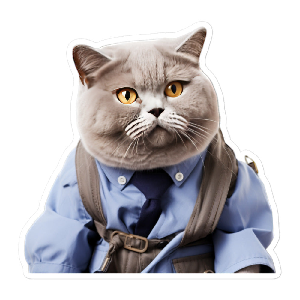 British Shorthair Transit Operator Sticker - Stickerfy.ai