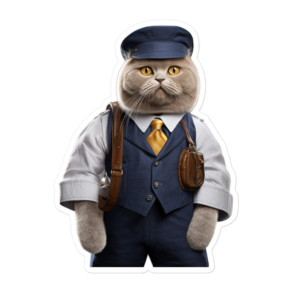 British Shorthair Transit Operator Sticker - Stickerfy.ai