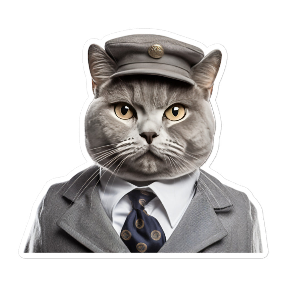 British Shorthair Transit Operator Sticker - Stickerfy.ai