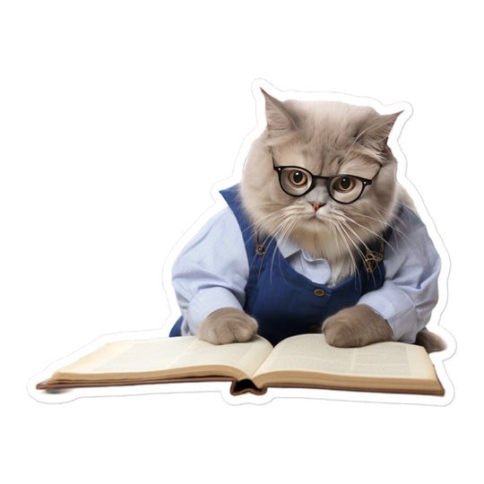 British Shorthair Student Sticker - Stickerfy.ai